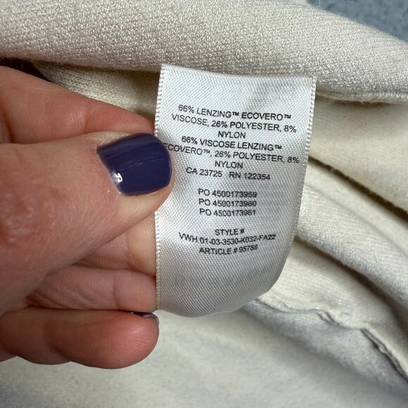 Aritzia Babaton Women's Ty Cream Long Open-Front Tie Cardigan Pockets - XS - Picture 8 of 9